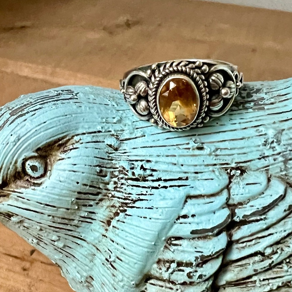 Artisan Crafted Yellow Citrine Ring